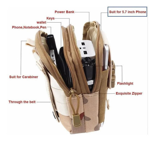 Funda impermeable tipo billetera para cinturón para teléfono celular