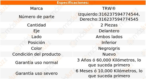 (2) Horquillas Delanteras Inferiores Mountaineer 06/10