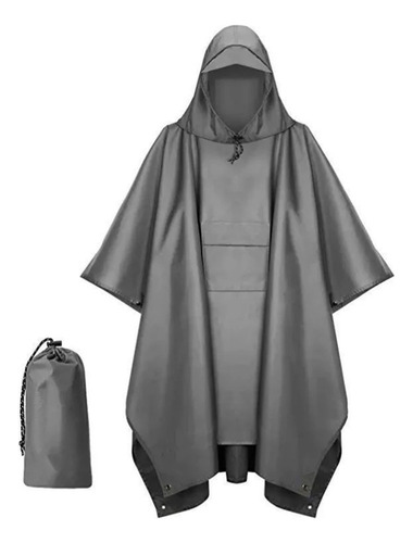 C Capa Impermeable Poncho Para Lluvia Con Capucha Hombre