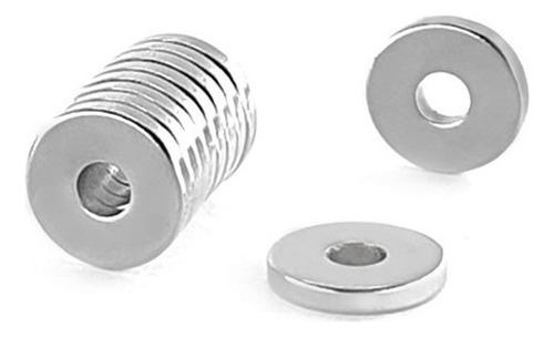 Ímã Neodímio Anel D12xd4x2 Mm N35 5 Unidades