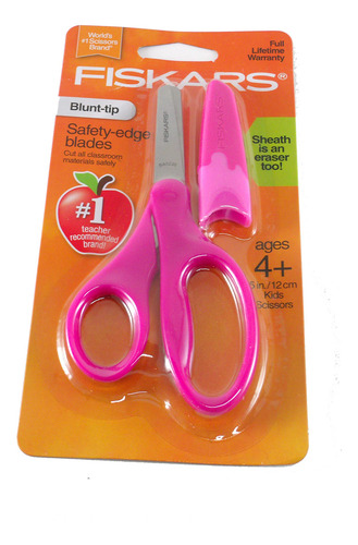 Fiskars Tijera Punta Roma Cuchilla Seguridad Vaina (rosa