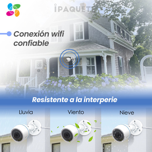 Kit 3 Cámaras Seguridad Ip Ezviz Wifi Exterior Full Hd +64gb