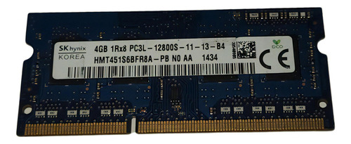 Memoria Skhynix Ddr3 4gb Notebook Pc3l-12800s 1rx8 1.35v