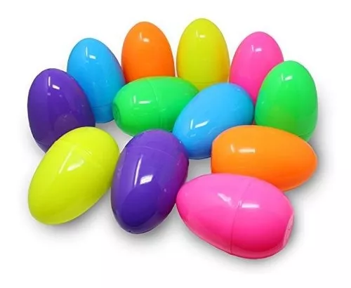  JOYIN Huevos de Pascua sólidos de plástico brillante