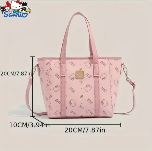 Bolsa De Hello Kitty Tote Sanrio Rosa Hello Kitty Dorado Rosa