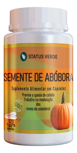 Semente De Abóbora 120 Cáps - Status Verde - Original