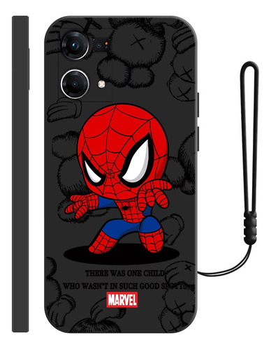 Funda De Silicona Para Oppo Diseño De Spiderman + Correas
