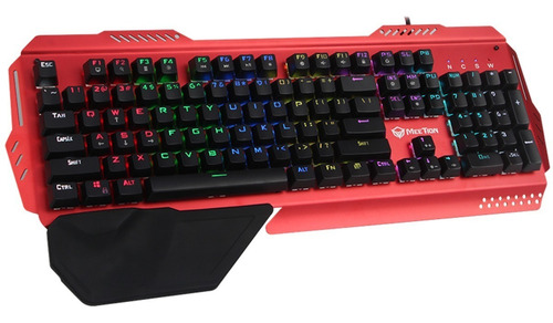 Teclado Mecanico Gamer Rgb Meetion Mk20 Rojo Pc Ps4 Notebook