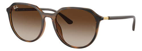 Óculos De Sol Feminino E Masculino Ray-ban Armação Marrom Haste Marrom Lente Marrom-claro Desenho Phantos