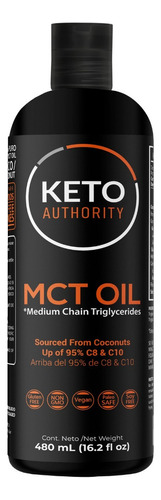 Mct Oil, Aceite 100% Natural De 480 Ml; 100% De Coco