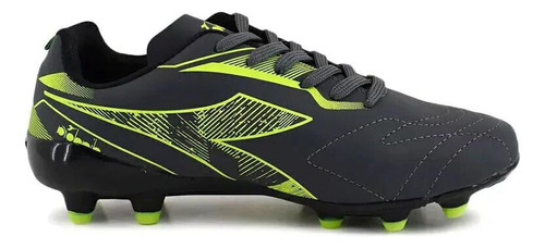 Diadora Botines - Torneo Campo Gris Negro Neon