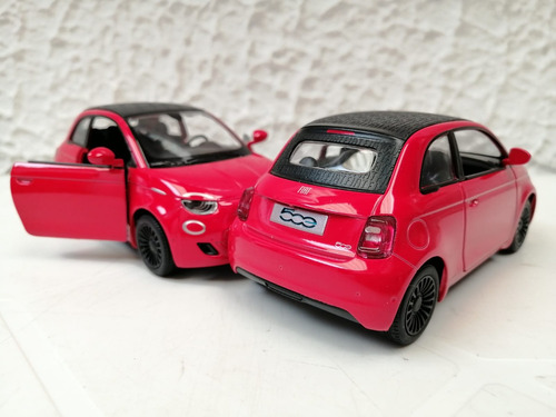 Fiat 500e, Escala 1:28, Metalico, 12cms Largo, Kinsmart