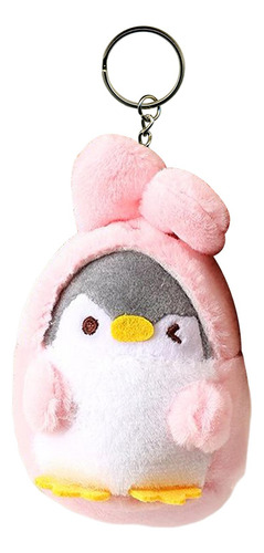 Pingüino Muñeca Llavero Adorable Creativo Oreja Larga Rosa