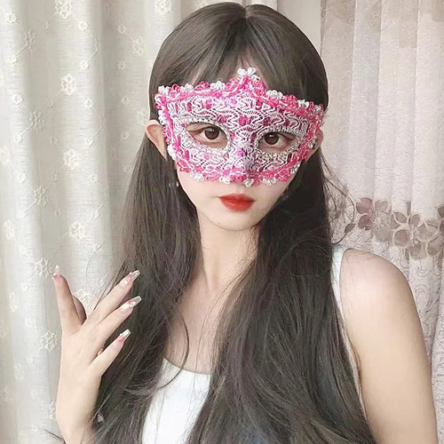 Lace Face Blue - Máscara Sensual De Princesa De Media Cara P