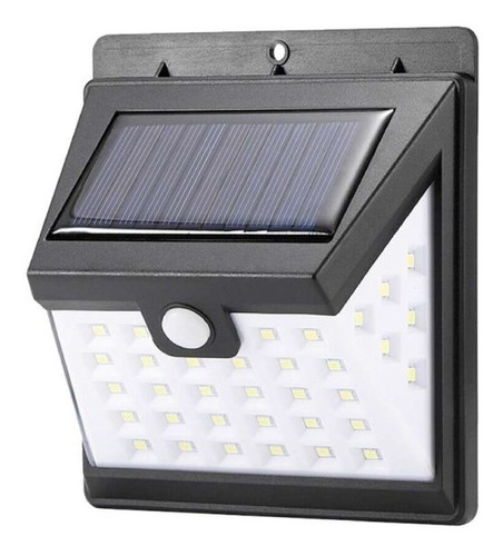 Lampara Panel Solar Aplique Exterior De 40 Led Con Sensor