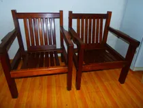 Comprar Juego De 2 Sillones De Algarrobo Individuales Chocolate