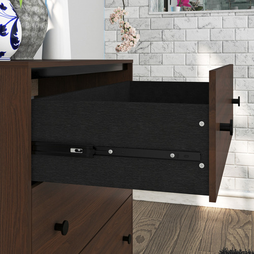 Cómoda - Modena, Mueble Armable Para Ropa De 3 Cajones Nogal Touch