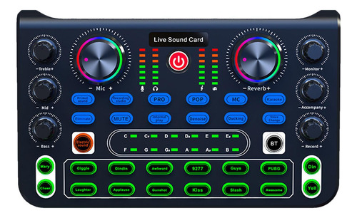 Mezclador De Audio Para Streaming Tarjeta De Sonido En Table