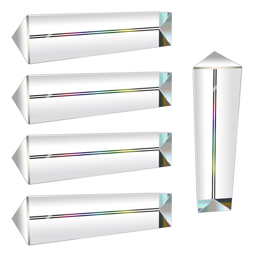 Prisma Triangular De Cristal Óptico 5 Piezas 15 Cm Para Foto