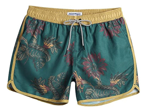 Maamgic Mens Boys Short 80s 90s Vintage Swim Trunks With Mes