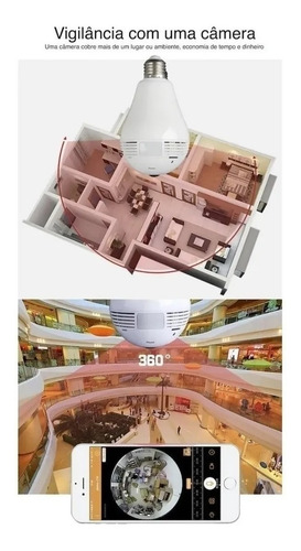 Imagem 7 de 7 de Câmera Ip Wifi Para Monitorar Idosos E Crianças Tipo Lampada