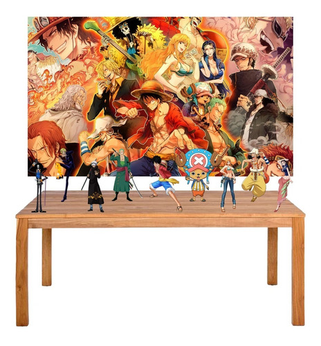 Kit Painel + Displays One Piece Decoração De Festa 3