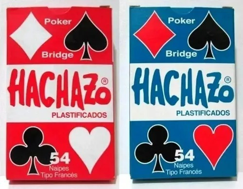 Cartas Naipes De Poker Hachazo X 54 Plastificados En Caja