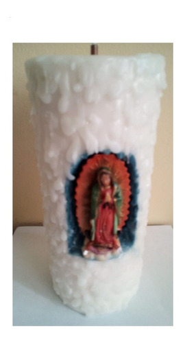 Imagen 2 de 4 de Vela Virgen De Guadalupe. Para Usar Con Parafina Liquida.