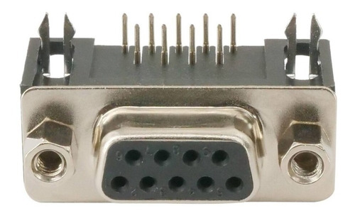 20 Pzs Conector Db9 Hembra Para Pcb Angulo Recto