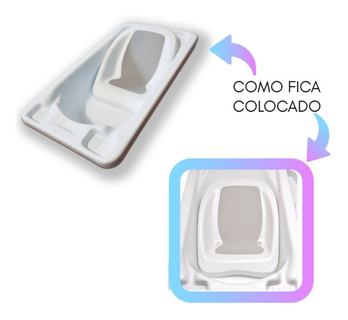 Assento Redutor Elevação Para Banheira Bebe Galzerano Branco
