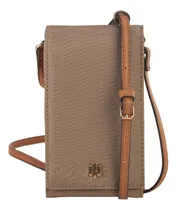 Comprar Bolsa Tommy Hilfiger Crossbody Nailon Para Mujer Acabado De Los Herrajes Nailon Reciclado Color Beige Color De La Correa De Hombro Marrón Diseño De La Tela Liso
