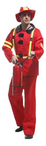 Disfraz De Bombero Para Hombre, Uniforme De Bombero Adulto