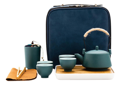 Juego De Té De Viaje De 4 Tazas, Tetera Portátil Para