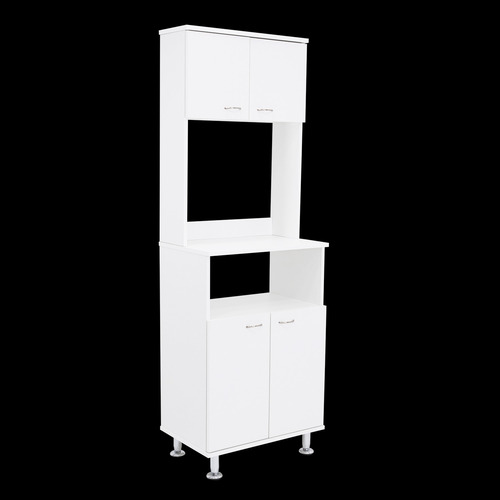 Mueble Microondas 4 Puertas Fm-011b Blanco