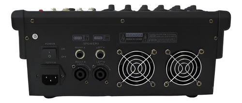 Mezcladora Amplificada 6 Canales Dsp Usb Bluetooth 250w Rms