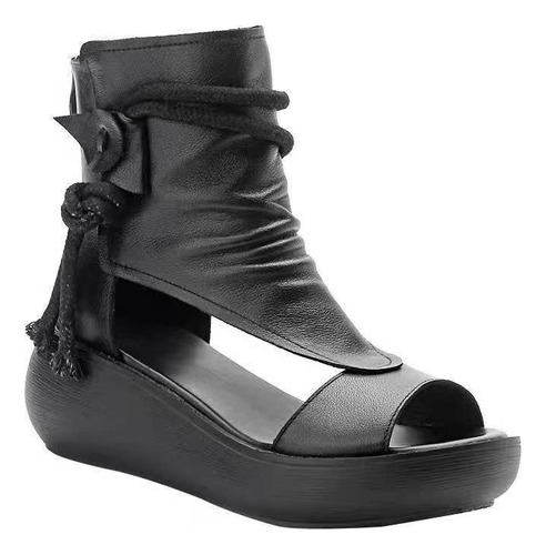 Oferta Especial Moda Sandalias Dama Romanas Negro Zapatos