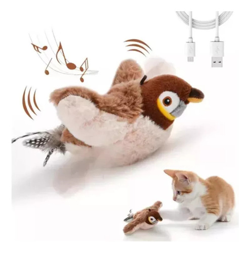 Juguetes Para Gatos, Pájaro Volador Electrónico Interactivo