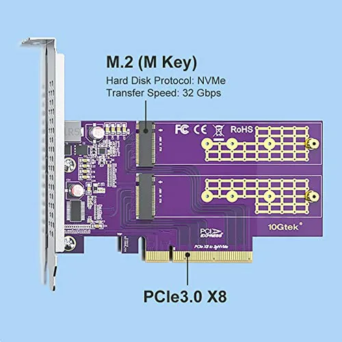Adaptador Nvme Para Ssd M.2, Compatible Con Pcie 3.0 Y Retro