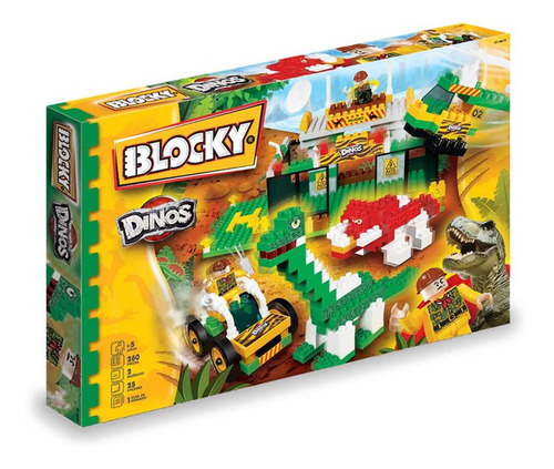 Bloques para armar Blocky Dinos Triceratops y Argentinosaurio 260 piezas  en  caja