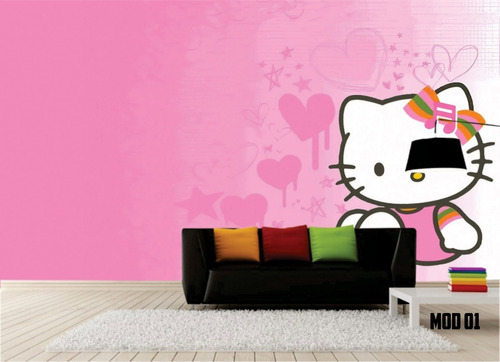 Vinilos Decorativos Pared Infantiles Hello Kitty Adhesivos