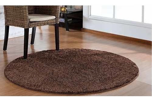 Tapete Sala Redondo Classic 2,00 X 2,00 - Castor Marrrom Cor Marrom Castor Desenho Do Tecido Liso