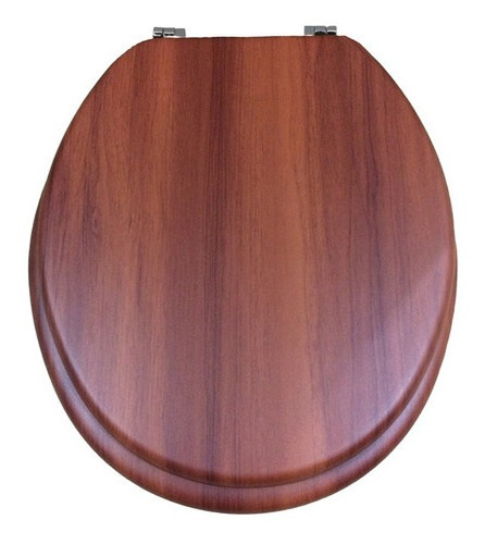 Tapa Asiento Inodoro Madera Natural Cedro Herraje Cromo