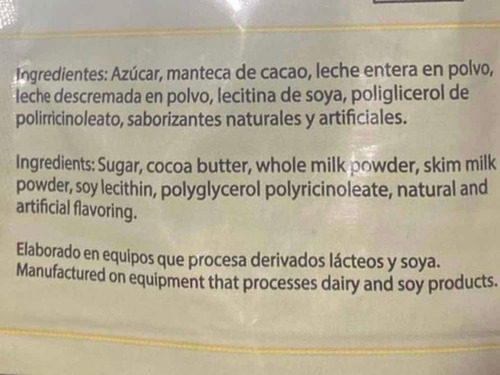 Imagen 6 de 7 de 3 Kg Chocolate Blanco Semiamargo Amargo Callebaut Sicao