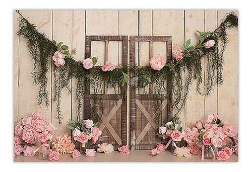 Fundo Fotográfico Newborn Porta Florida 2,2x1,5m - Fdm-10 Desenho Impresso Horizontal