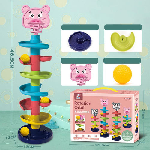 7 Tiers Ball Drop Roll Swirling Activity Centers