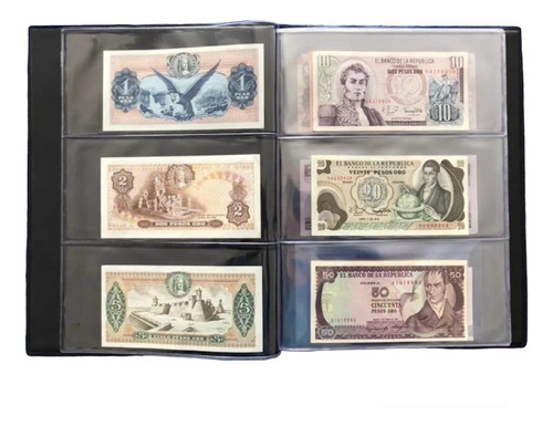 Colección Numismatica Album 25 Billetes Colombia Y El Mundo