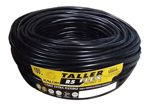 Cable Tipo Taller Kalop 3x2,5 Mm Normalizado X 25 Mts. 