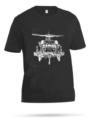 Polera De Ilustracion Helicoptero Hh 60 Pavehawk -