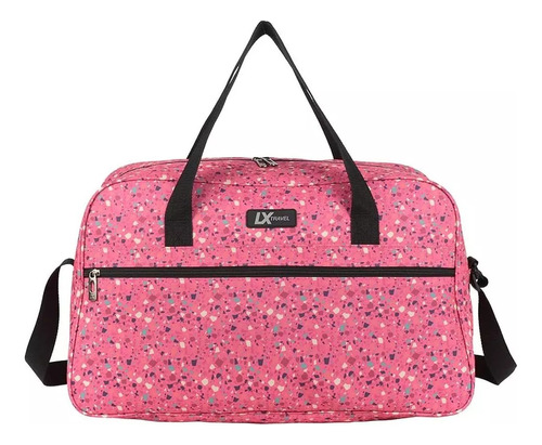 Bolsa Feminina Grande Mala De Viagem Lx Travel Cor Rosa