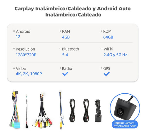 Estéreo 4+64g Carplay Para Suzuki Ignis 2017-2024 4k Wifi6